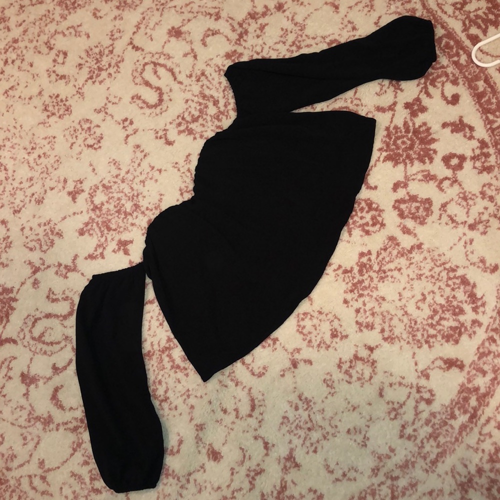 Off the shoulder black top